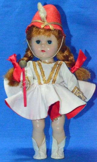 Vintage 8 " Vogue Ginny Doll Slw Ml In Tagged Majorette Outfit