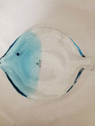 Zodax Blown Glass Fish Plate