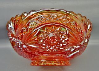Imperial Hobstar Marigold Carnival Glass 5 " Berry Bowl 7272