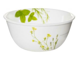 Corelle Livingware European Herbs 12 - Oz Rice Dessert Bowl Asian Green Yellow