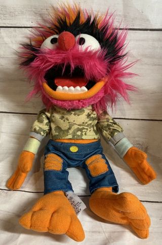 The Muppets Most Wanted Animal 13 " Plush Figure Disney Store Camo Doll Orange