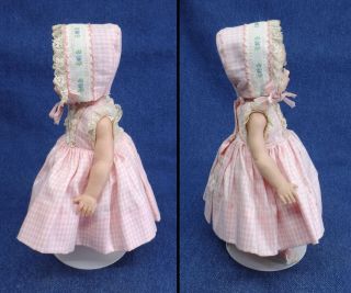 rare MADAME ALEXANDER WENDY - KIN BABY DOLL 1954 latex LITTLE GENIUS orig outfit 3