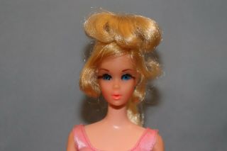 Vintage 1971 Growin’ Pretty Hair Barbie Doll In Dress