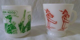 Hazel Atlas Robin Hood,  Toy Soldier mugs 2