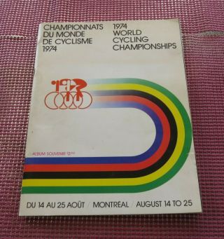Souvenir Album For 1974 World Cycling Championships In Montreal Canada