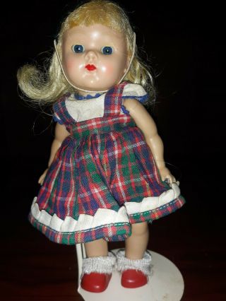 Vintage Vogue Ginny Doll Tagged Dress 1952=53 Strung Straight 3