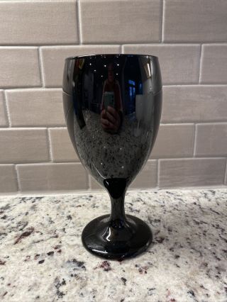 7 1/8” Libbey Water Goblet Stems Black Amethyst Ca 1997 - 1998