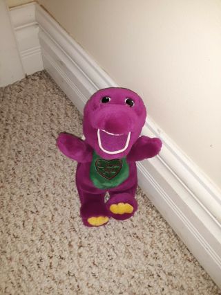 Plush 10 " Barney I Love You Talking Singing Purple Dinosaur Lyons