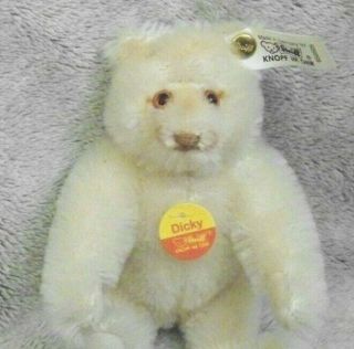 ❤️ Steiff Dicky Bear,  Mohair,  Jointed,  Tags Shown,  Very Cute 6 " One L@@kie ❤️