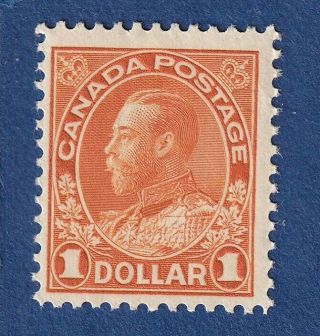 Canada Stamps 122 1$ Orange Kgv Admiral Issue Vf/mnh Cv$400,
