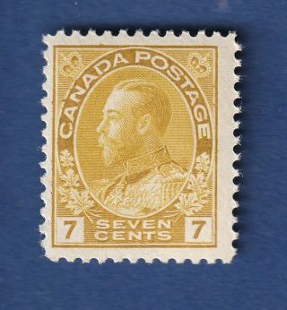 Canada Stamps 113 7c Yellow Ochre Kgv Admiral Issue F/vf/mnh