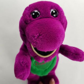 Barney The Purple Dinosaur 10 " Plush Toy Doll Stuffed Sings I Love You