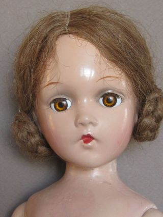 Vintage Madame Alexander Composition Wendy Ann Doll 21 " Human Hair Nude - Tlc