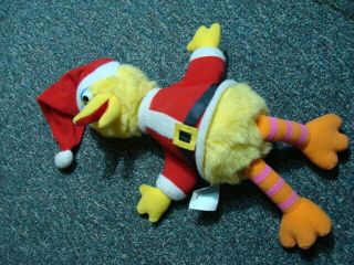 Sesame Street Big Bird In Santa Suit Plush Stuffed 1988 Playskool Christmas 15 "