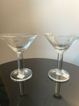 Crate & Barrel Krosno Martini Glasses Pair Radio Martini W Tag