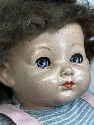 24” Antique Effanbee Doll 1940’s? Big Brother Compo Cloth Body L 3