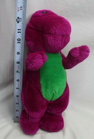 13 " Vintage Barney Plush Stuffed Animal Purple Dinosaur 1992 Toy Doll Euc