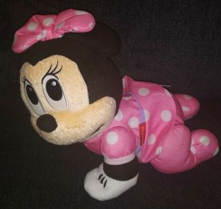 Disney Musical Crawling Pals Minnie Mouse Pink Plush Stuff Toy 11 Inches