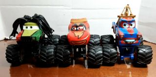 Disney Pixar Cars Monster Trucks Frightening Mcqueen,  Rasta & Tormentor