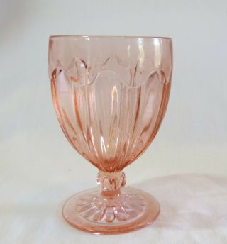 Anchor Hocking Colonial Knife & Fork Pink 5 ¼” Footed 10 Oz Tumbler (s)