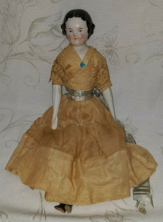 Antique Cabinet Size China Head Doll Pink Tint All Orig.  Read $66.  66