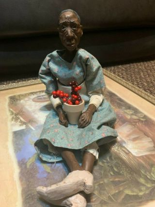 Daddy ' s Long Legs Oma Green Collectible Doll with pot of berries 3