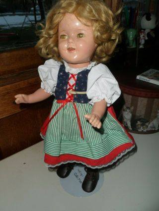 Vintage 16 " Shirley Temple Composition Doll Heidi Outfit