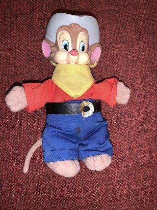 An American Tail Fievel Goes West 6 Inch Plush Plastic Cowboy Vintage 1991 Toy
