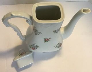 Princess House Rose Garden Coffee Tea Pot Fine Porcelain Floral 3