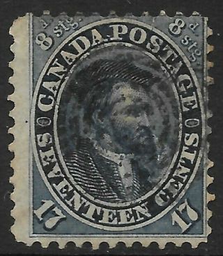 Canada 1859 17c Cartier,  Fu.  Sg 42 Or 43a.