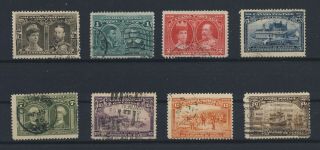 8x Canada 1908 Quebec Stamps 96 - 1/2c To 103 - 20c Guide Value = $520.  00
