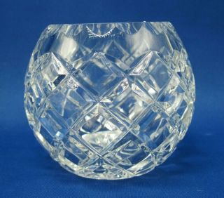 Vintage Cut Crystal Rose Bowl Votive Candle Holder Pattern - 2 Avail. 3