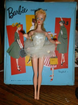 Vintage Barbie Doll,  Case And Clothes