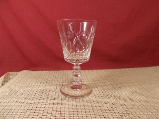 Vintage Rock Sharpe Crystal Ridgeway Pattern Water Goblet 6 1/4 "