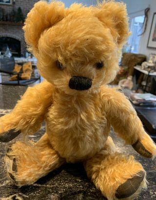 Old Vintage Antique Chad Valley English Jointed Mohair Teddy Bear 15”