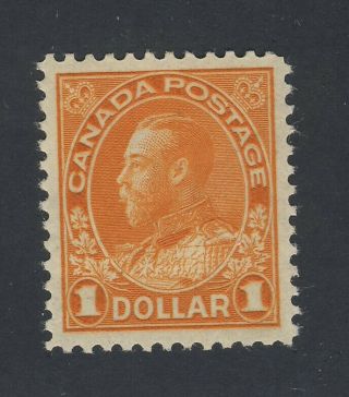 Canada Ww1 Admiral Stamp 122b - $1.  00 Deep Orange Mh F/vf Guide Value = $175.  00