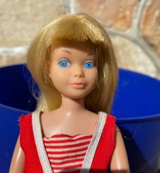 Vintage Mattel Barbie Skipper With Blonde Hair And Blue Eyes 1963