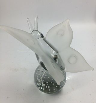 Large Crystal Butterfly On A Crystal Ball With Controlled Bubbles