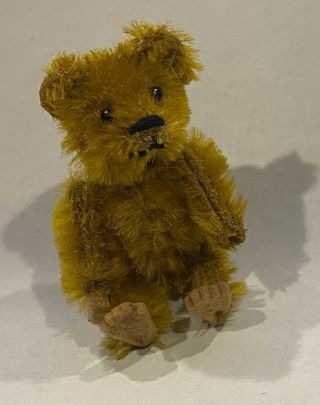 Antique Steiff Schuco ? Germany 2.  5 " Mini Mohair Teddy Bear So Cute