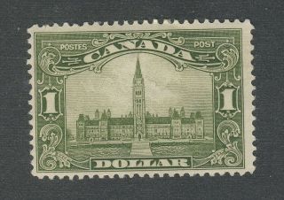 Canada Mh $1.  00 Parliament Stamp 159 - Mh F Spots On Back Guide Value = $250.  00