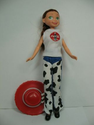 Vintage Disney Pixar Jessie Doll With Hat From Toy Story She Has A Coca Cola Top