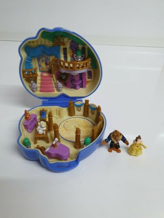 Vintage Polly Pocket Disney Beauty And The Beast Playcase Bluebird 1995