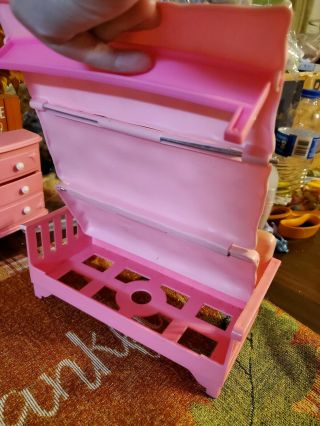 Vtg Barbie Doll House Furniture Accessories Fold Out Couch Bed,  Dog Bed,  Couch And
