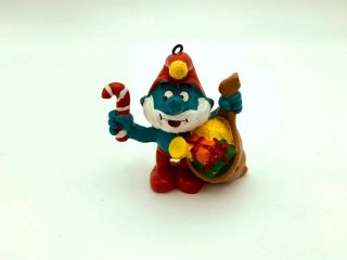 Schleich Peyo Smurfs Papa Smurf Gift Sack Toys Christmas Ornament Vintage Figure