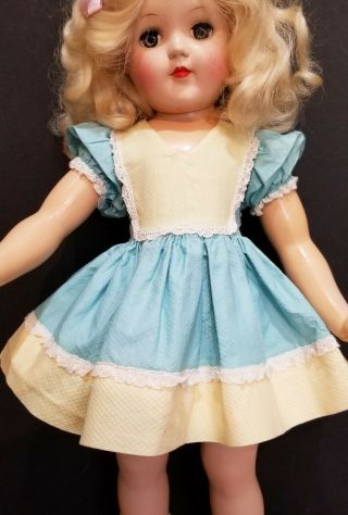 Ideal P93 Toni Doll Dress Turquoise And Yellow Exc Cond No Doll