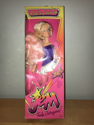 1986 Rock ‘n Curl Jem Doll 4002 Jem And The Holograms Vintage