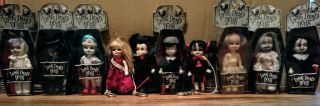 Living Dead Dolls Minis Set 10pc Mezco Sadie,  Damien,  Eggzorcist,  Lulu,  Deadbra