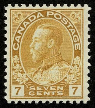 Canada Stamp Scott 113 7c King George V Nh Og Never Hinged Well Centered