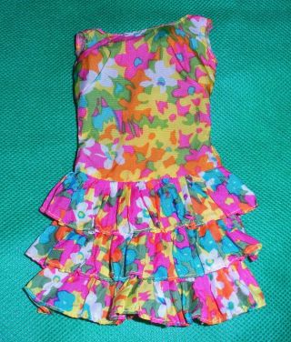 Vintage Mod 1967 Barbie Stacey Bouncy Flouncy Dress 1805 Tnt Era