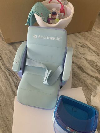 American Girl - Doll Blue Salon Spa Chair Salon Accessories,  Foot Bath